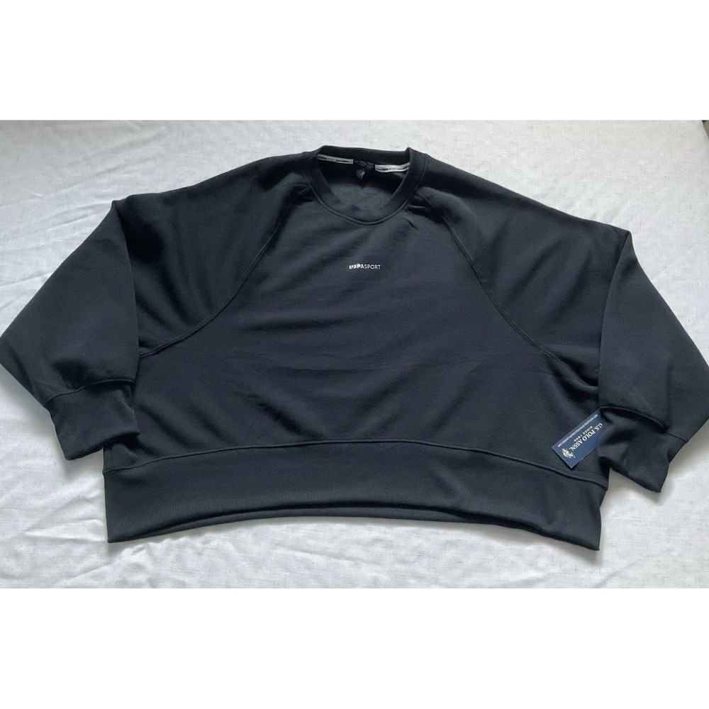 U.S. Polo Assn. Women's Black Crew Neck Sweatshirt Size XL‎